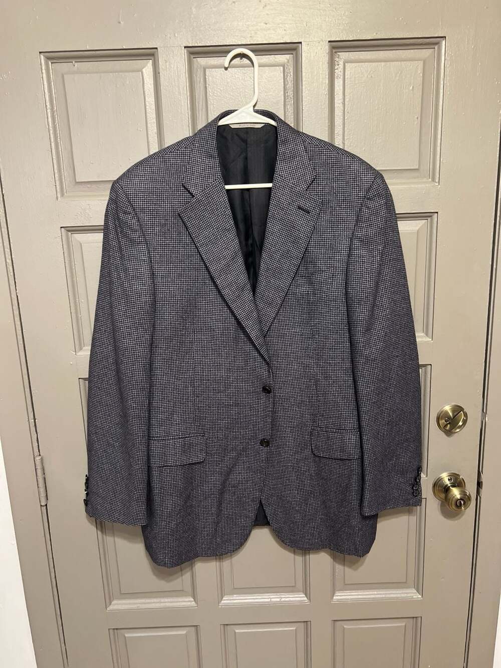 Canali Exclusive Silk Cashmere Houndstooth Sport Coat Blazer Size 54R